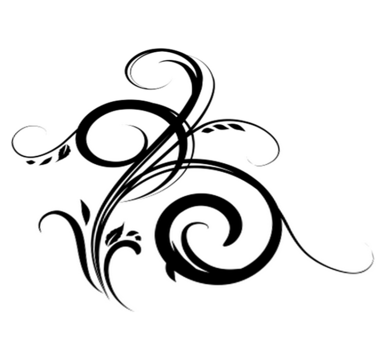 Tapis vinyle chambre motif plante en filigrane - TenStickers