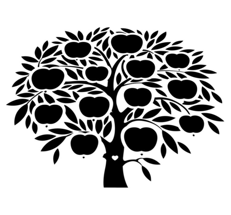 Tapis vinyle chambre arbre généalogique noms - TenStickers