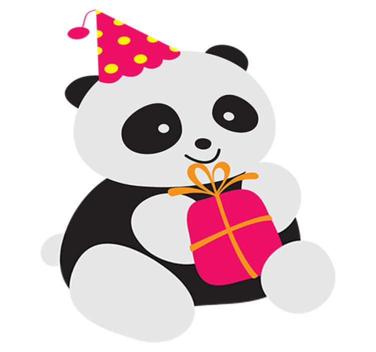 Tapis vinyle pour enfants panda bébé avec cadeau - TenStickers