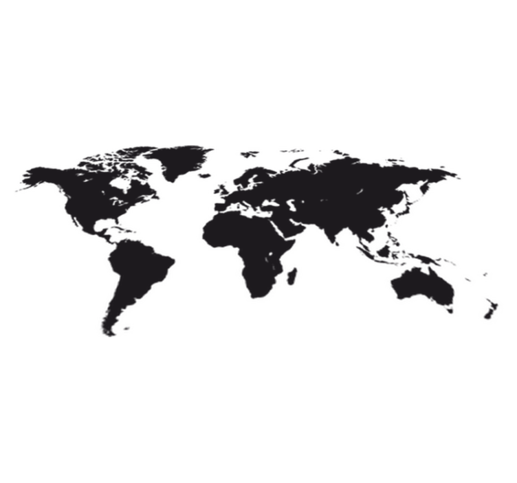 Tapis vinyle carte du monde décoratif mapamundi - TenStickers