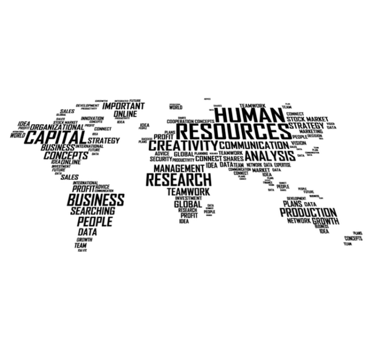 Tapis vinyle carte du monde pour entreprises - TenStickers