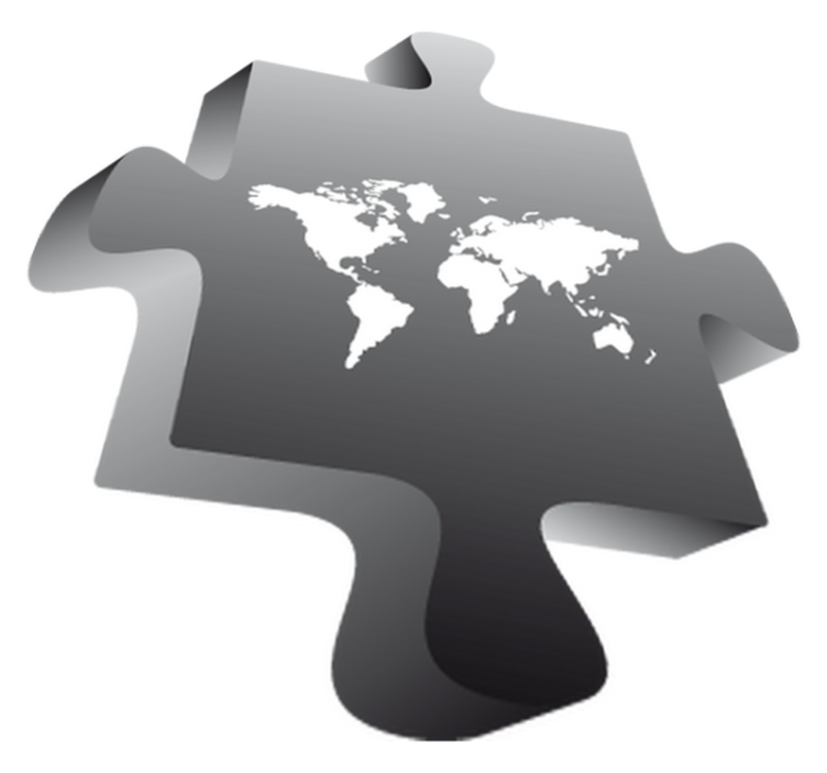 Tapis vinyle carte du monde puzzle en vinyle - TenStickers