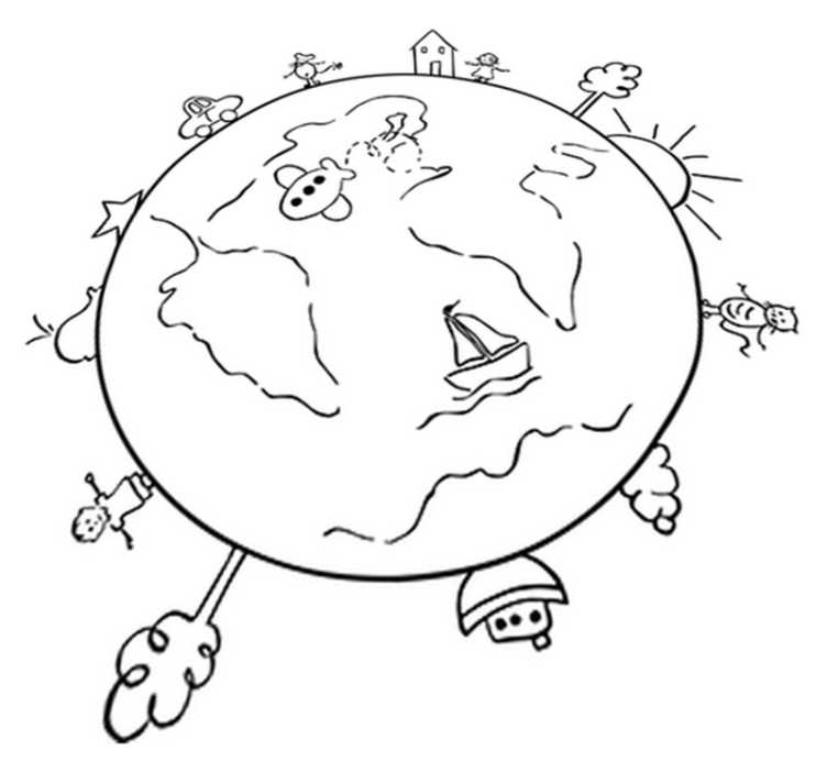Tapis vinyle pour enfants carte du monde voyages - TenStickers
