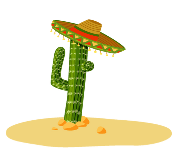 Tapis vinyle pour enfants chapeau mexicain - TenStickers