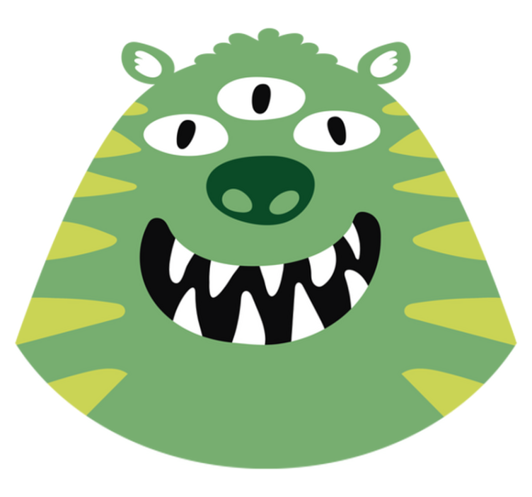 Tapis vinyle pour enfants monstre joyeux - TenStickers