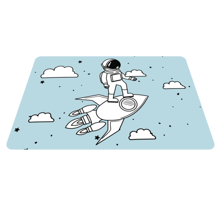 Tapis vinyle pour enfants astronaute et étoiles - TenStickers