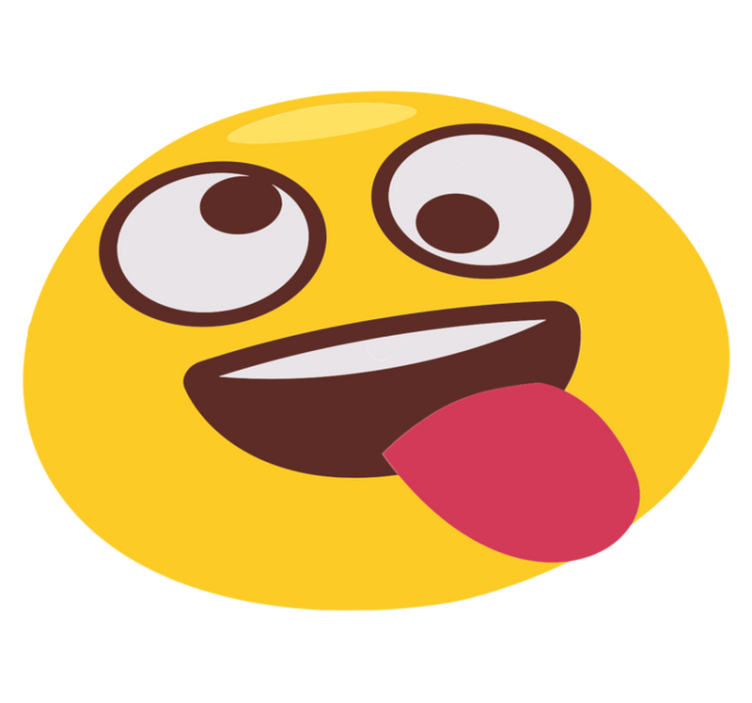 Tapis vinyle pour enfants visage emoji amusant - TenStickers