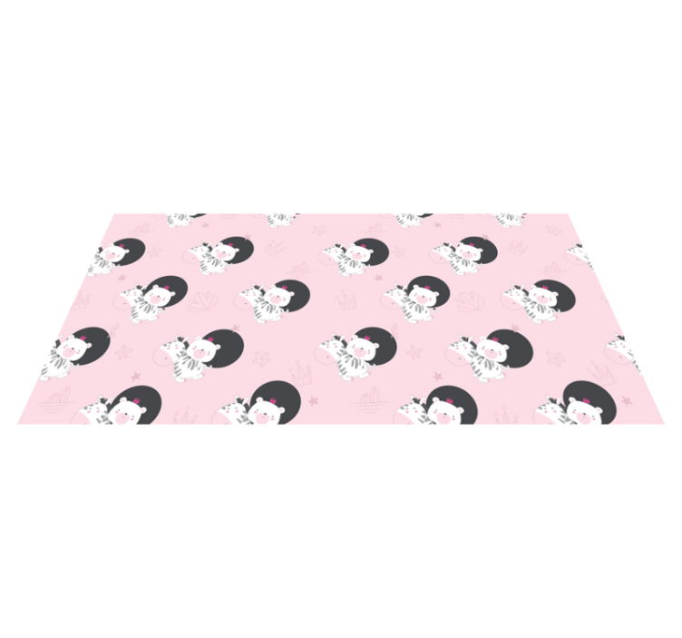 Tapis vinyle pour enfants zèbre et ours - TenStickers