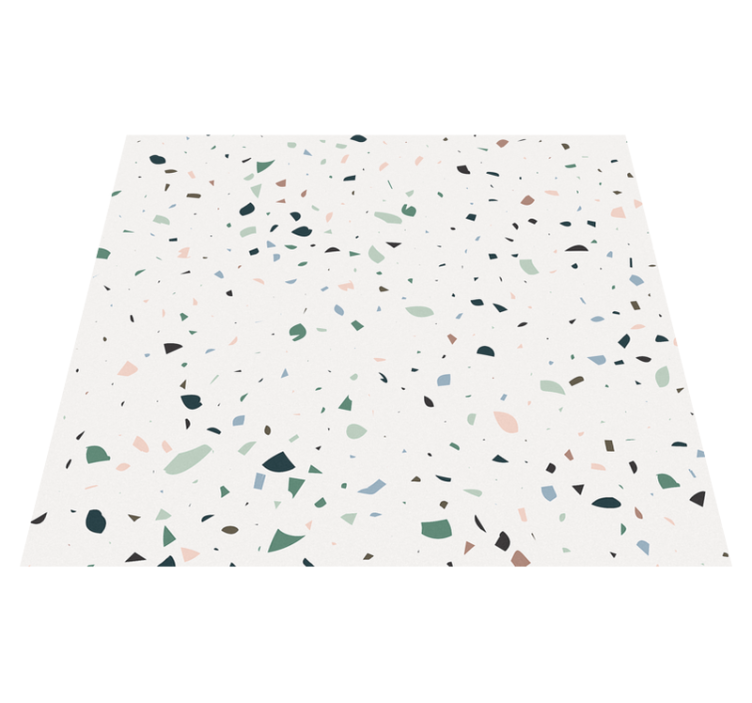 Tapis vinyle salle de bain terrazzo blanc - TenStickers