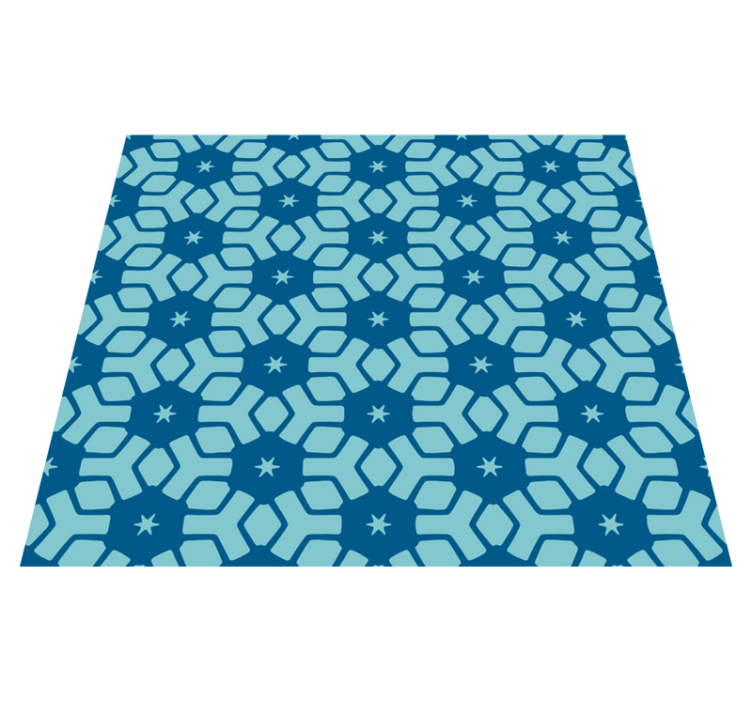 Tapis vinyle salle de bain carrelage bleu - TenStickers