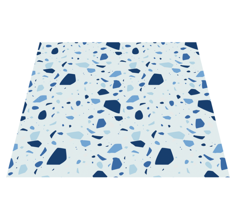 Tapis vinyle salle de bain terrazzo bleu - TenStickers