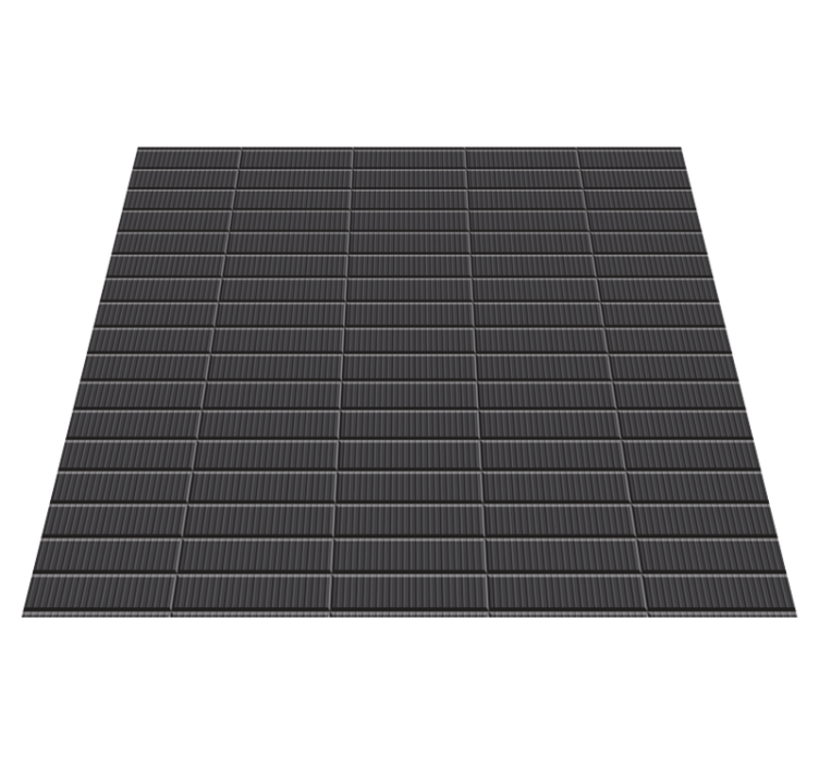 Tapis vinyle salle de bain carrelage noir 3d - TenStickers