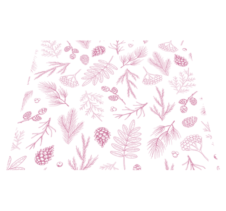 Tapis vinyle salle de bain fond blanc pins roses - TenStickers