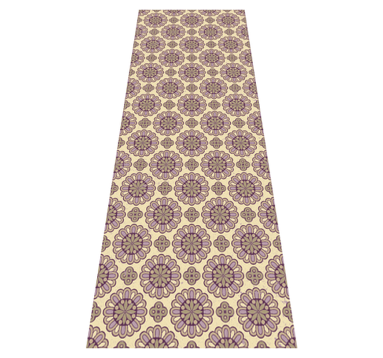 Tapis vinyle salle de bain mandala ethnique violet - TenStickers
