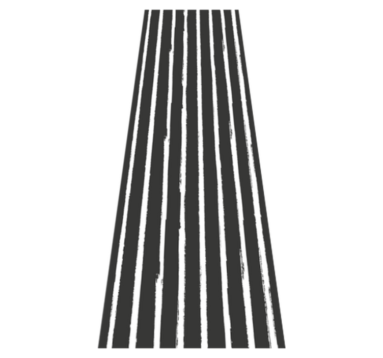 Tapis vinyle salle de bain motifs modernes noir et blanc - TenStickers