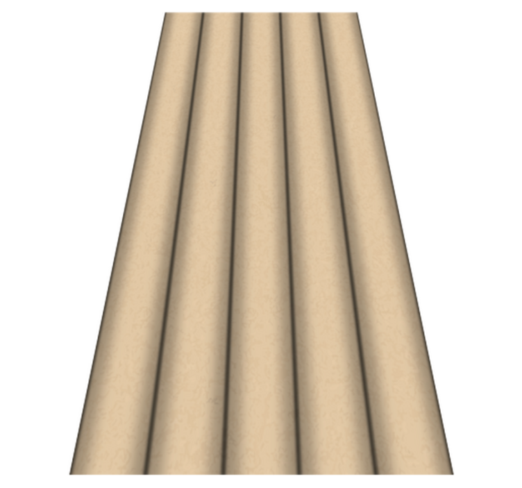 Tapis vinyle salle de bain motif tube brun minimaliste - TenStickers