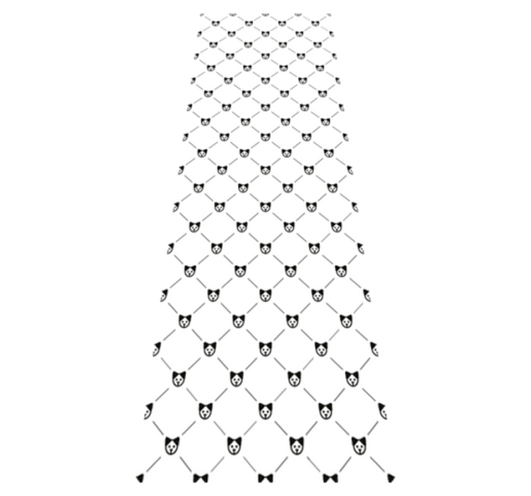 Tapis vinyle salle de bain motif géométrique noir et blanc - TenStickers