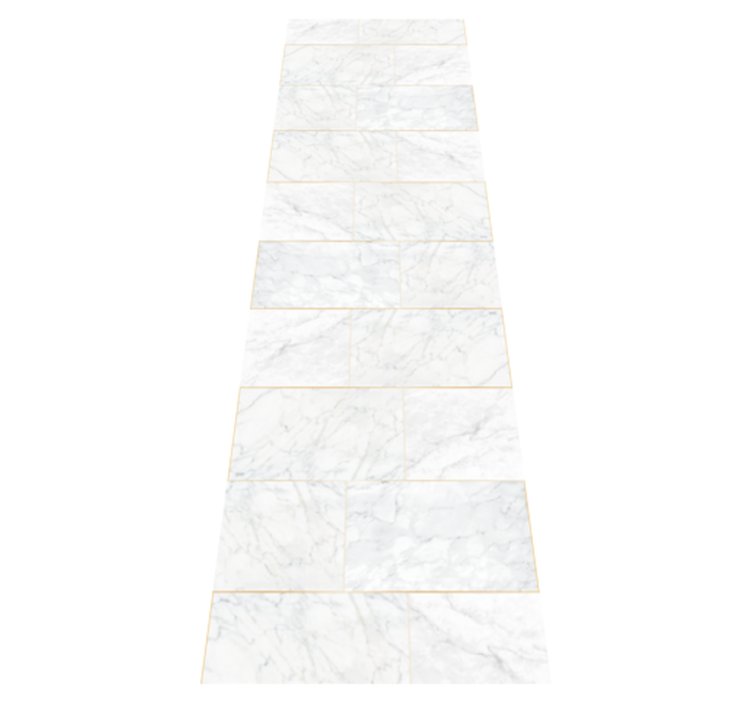 Tapis vinyle salle de bain marbre or gris - TenStickers