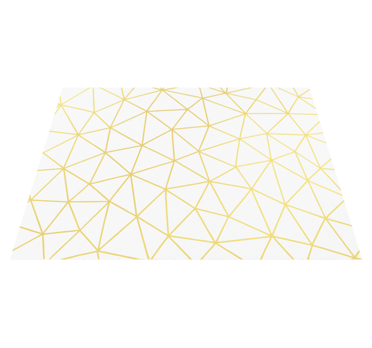 Tapis vinyle géométrique mosaïque prismatique dorée - TenStickers
