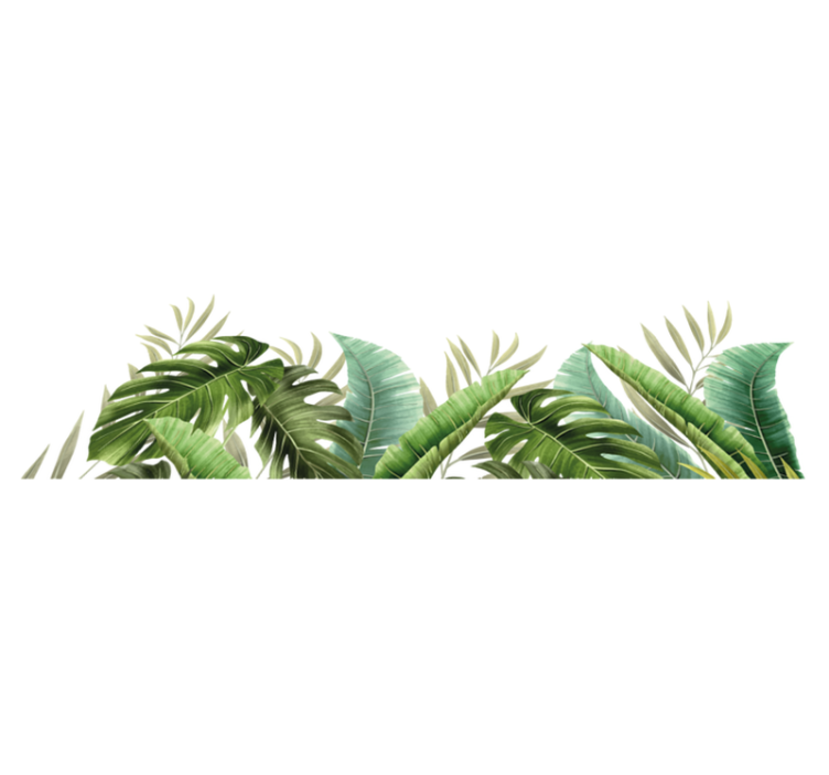 Tapis vinyle salle de bain plantes tropicales - TenStickers