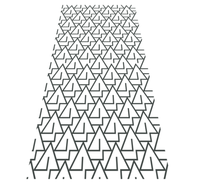 Tapis vinyle salle de bain triangles - TenStickers