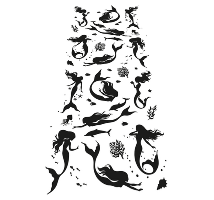 Tapis vinyle salle de bain sirènes - TenStickers