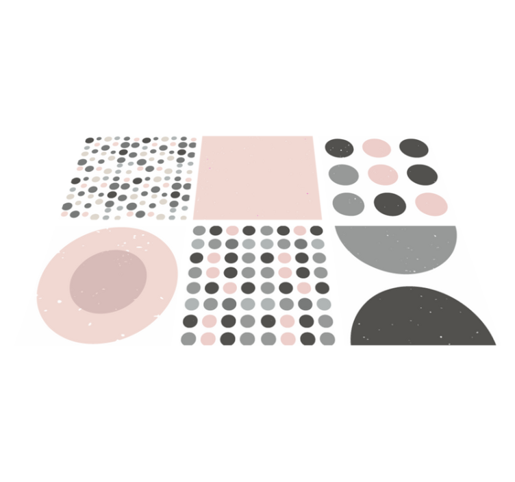 Tapis vinyle salle de bain carreaux rebekka scandinaves - TenStickers