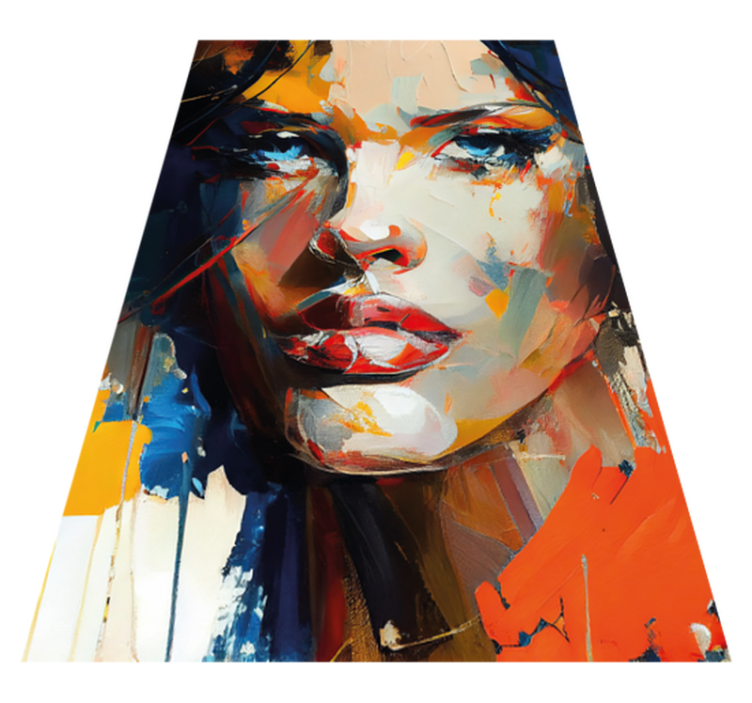 Tapis vinyle salle de bain peinture faciale colorée - TenStickers