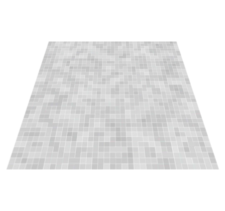 Tapis vinyle salle de bain mosaïque carreaux blancs gris - TenStickers