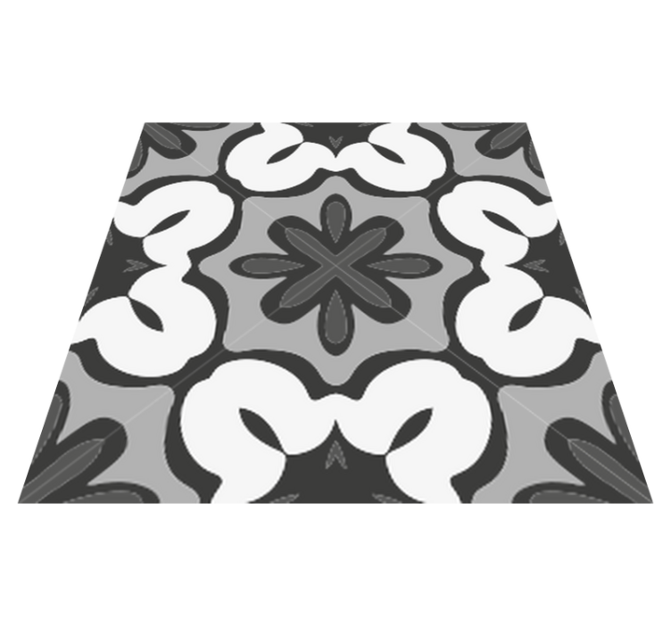 Tapis vinyle salle de bain style gracia gris hydraulique - TenStickers