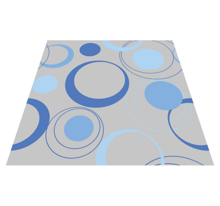 Tapis vinyle salle de bain bulles bleues minimalistes - TenStickers
