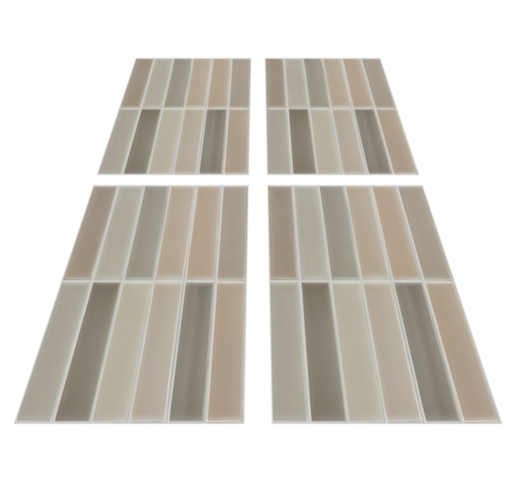 Tapis vinyle salle de bain motif rectangle - TenStickers