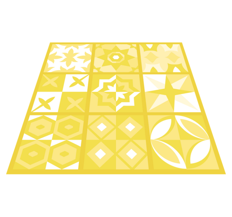 Tapis vinyle salle de bain jaune illuminating - TenStickers