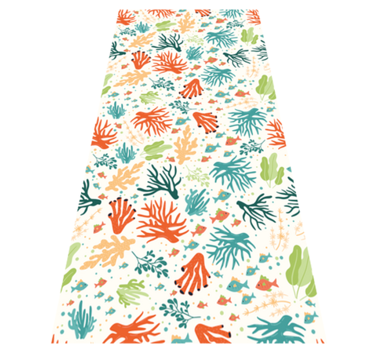 Tapis vinyle salle de bain corail coloré - TenStickers
