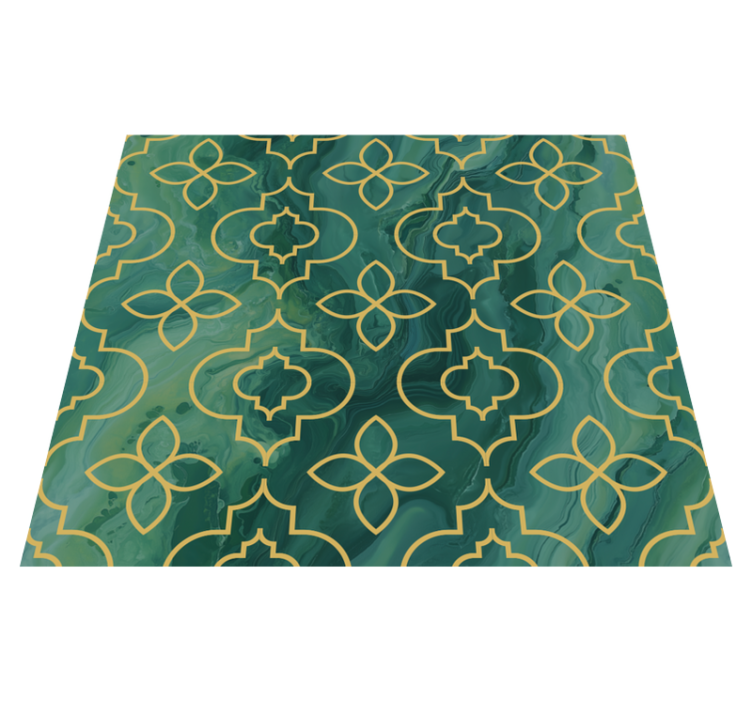 Tapis vinyle salle de bain turquoise - TenStickers