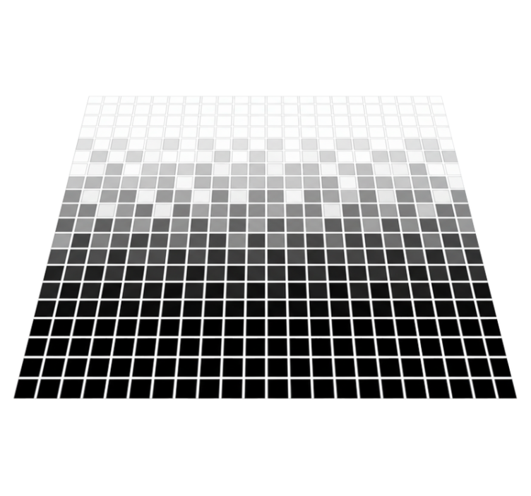 Tapis vinyle salle de bain mosaïques carrées monochromes - TenStickers
