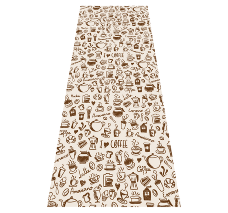 Tapis vinyle cuisine motifs de café - TenStickers