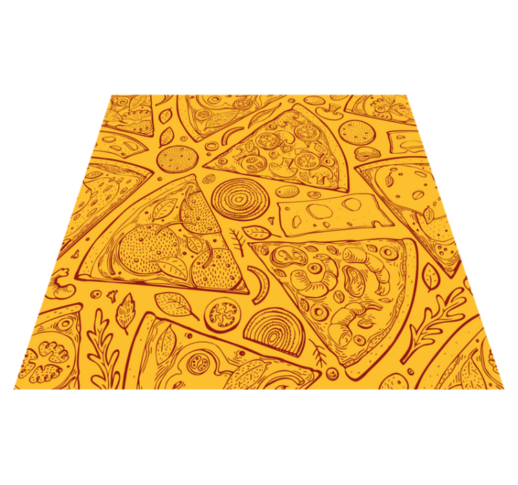 Tapis vinyle cuisine icônes de la gastronomie italienne - TenStickers