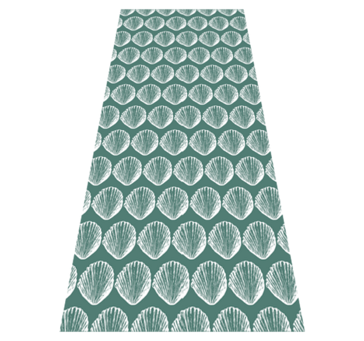 Tapis vinyle cuisine motif rétro coquillages - TenStickers