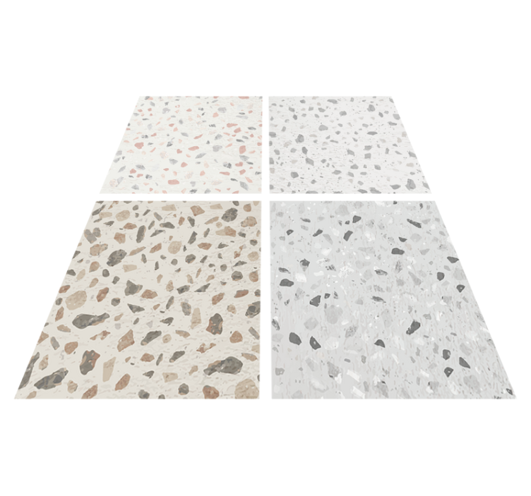 Tapis vinyle cuisine texture terrazzo - TenStickers