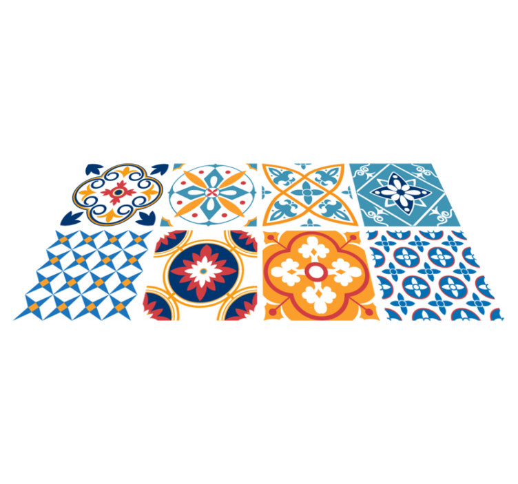 Tapis vinyle cuisine sevrinia carreaux ciment - TenStickers