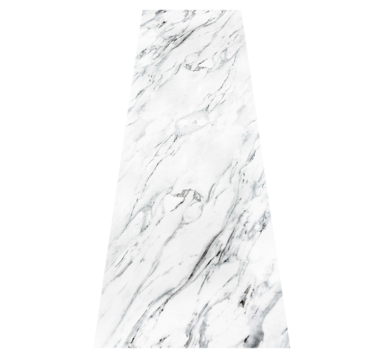Tapis vinyle cuisine marbre blanc - TenStickers