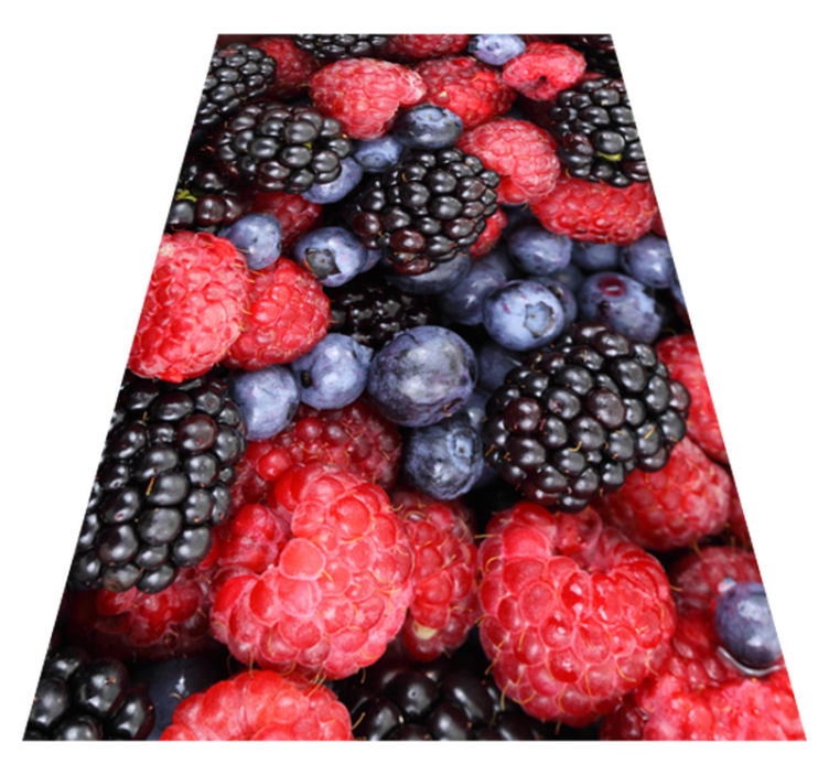 Tapis vinyle cuisine myrtilles - TenStickers