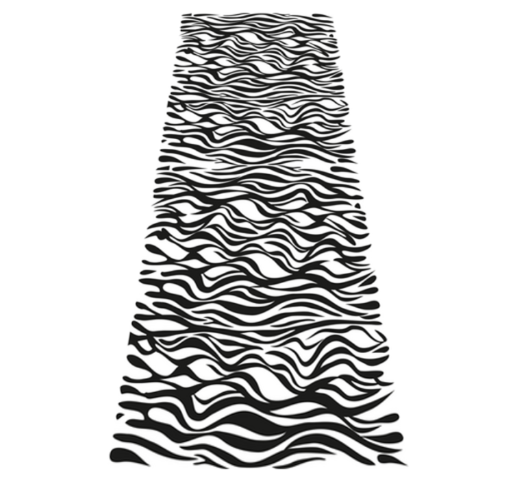 Tapis vinyle cuisine fond zèbre frigo - TenStickers