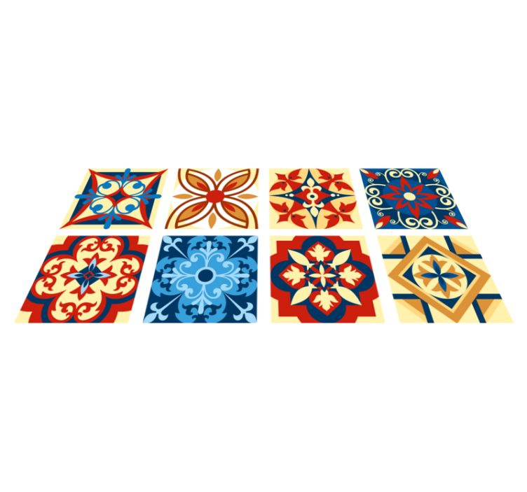 Tapis vinyle cuisine carreaux de ciment crifitio - TenStickers