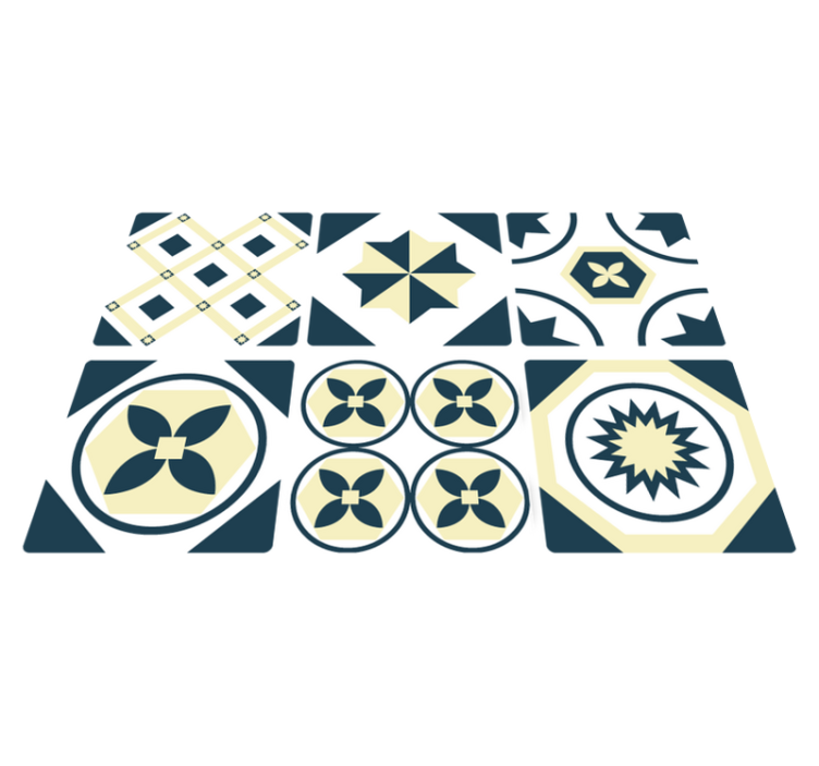 Tapis vinyle cuisine carreaux alionsa - TenStickers