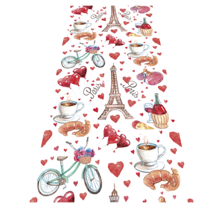 Tapis vinyle cuisine amour de paris - TenStickers