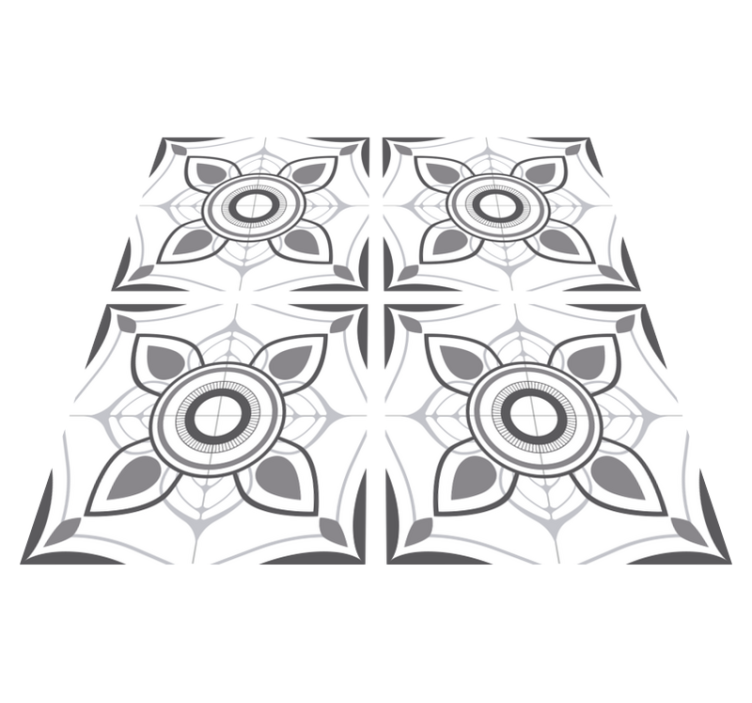 Tapis vinyle cuisine autocollant carreaux portugais - TenStickers