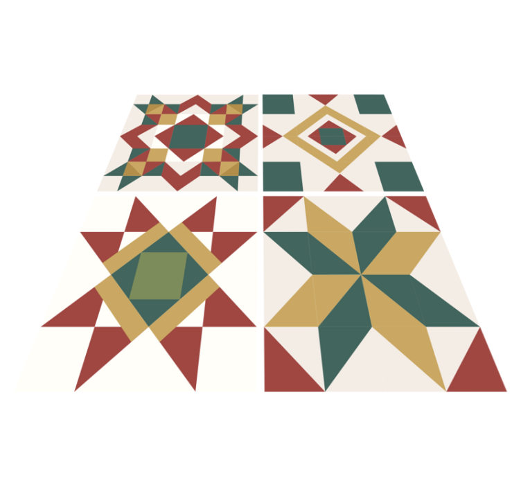 Tapis vinyle cuisine design ciment étoiles - TenStickers