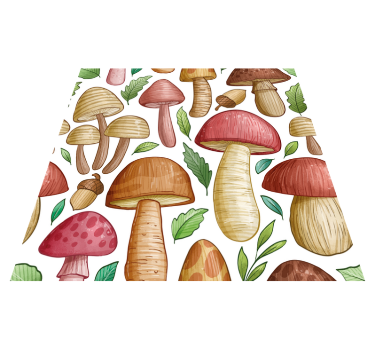 Tapis vinyle cuisine collection de champignons variés - TenStickers